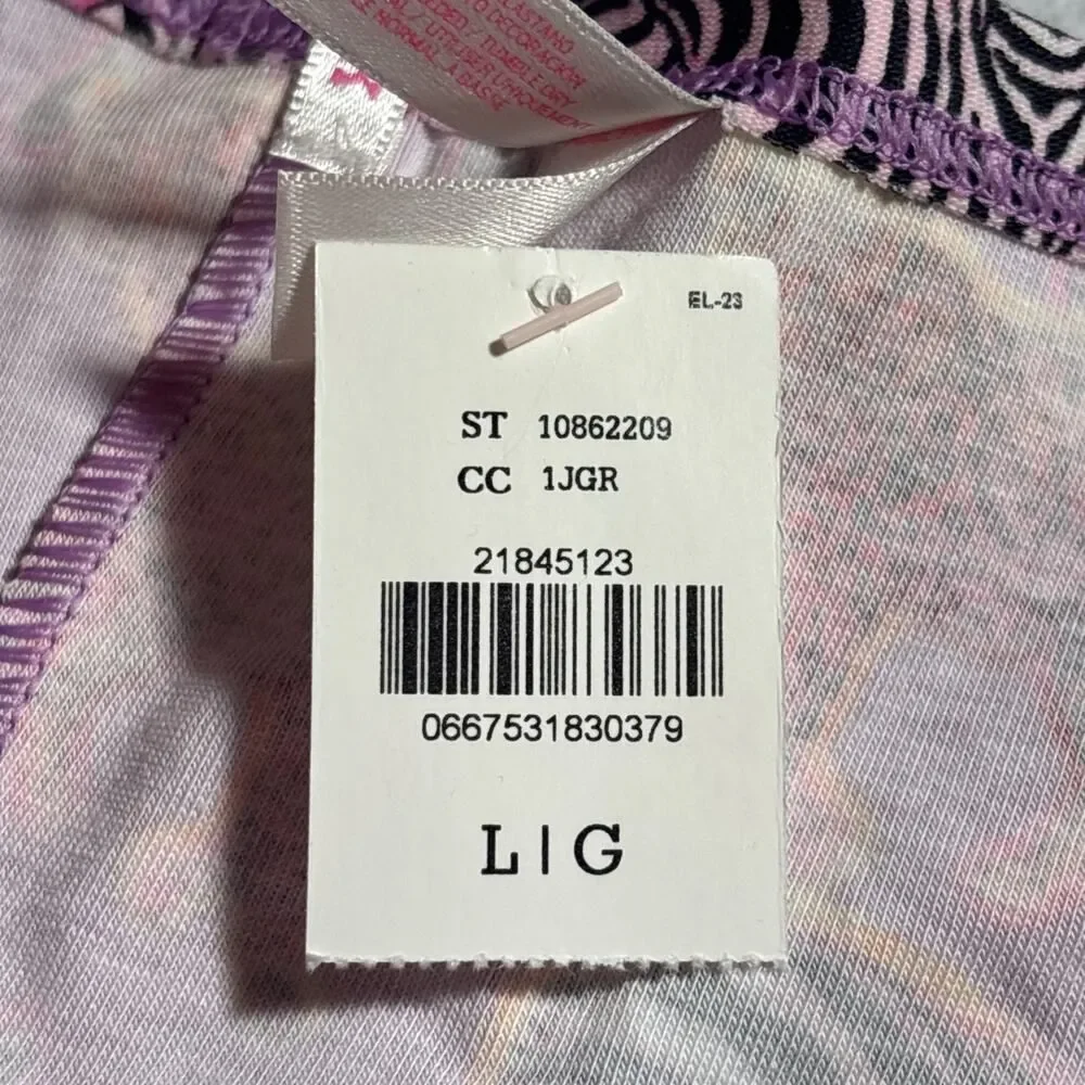 VTG. Victoria’s Secret Pink extra low rise hipster Panty zebra and cheetah LG.
